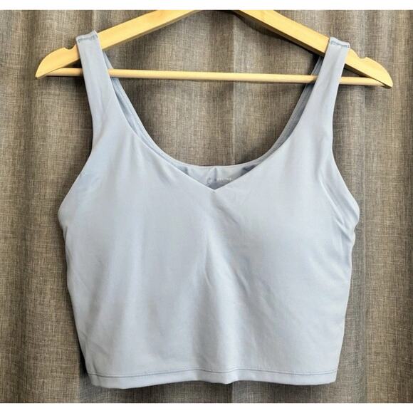 OFFLINE By Aerie Baby Blue Real Me Low Key Longline Sports Bra Women's Large NWT - Picture 1 of 13